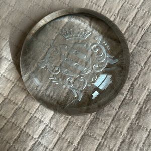 🍀glass, paperweight code of arms for leaf clovers